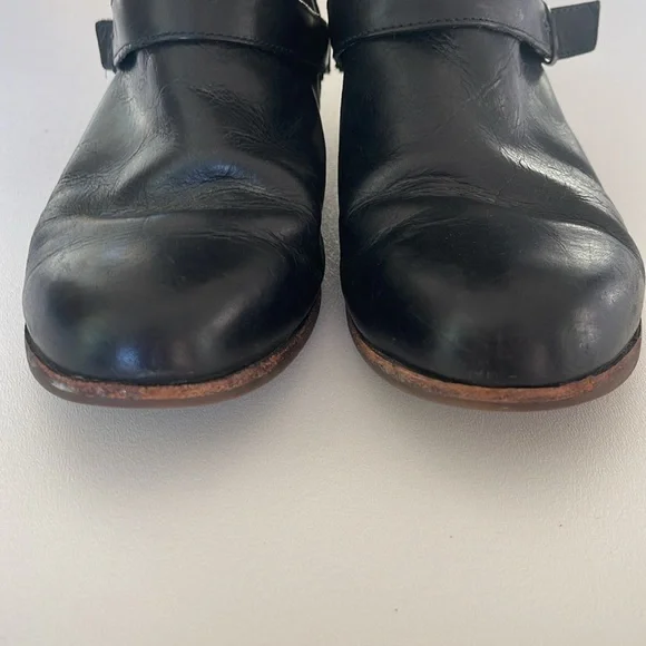 UGG Women's Channing II Boots Leather Sheepskin Sock Liner Black Size 10 - Picture 3 of 14